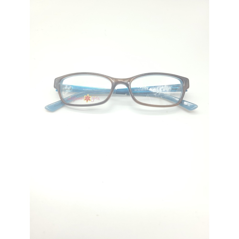 New Wildflower Molly Brown Turquoise Metal Temple Rectangular Glasses 50 16 135